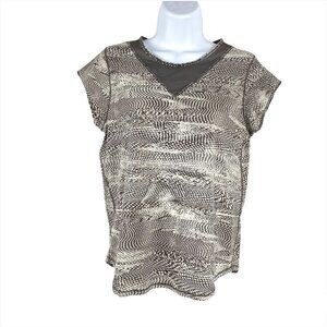 Lululemon For The Run Short Sleeve Top Swerve Vapor Metal Grey Women's Size‎ 4